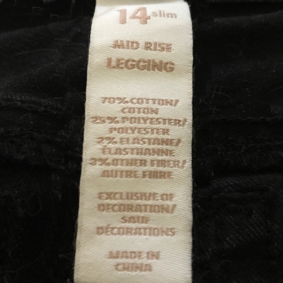 14 Slim Mid Rise "Sparkle" Denim Leggings Jeans - Picture 5 of 6